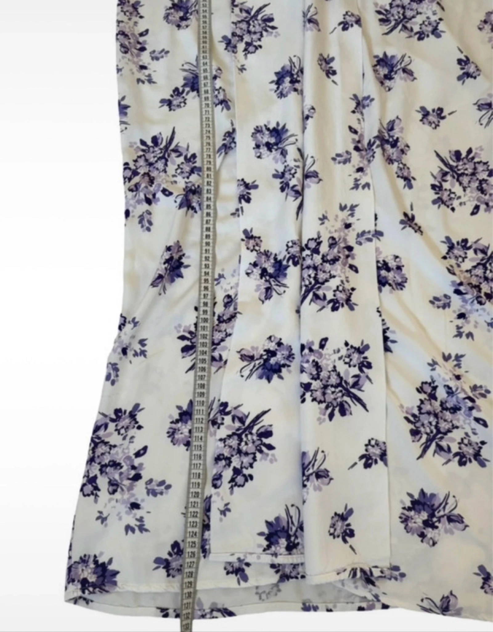 Les Jumelles maxi kimono floral print 100% viscose off white lilac – photo 10
